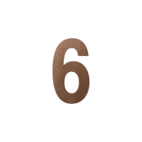 GPF9806.A2 bronze huisnummer 6/ 200mm