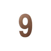 GPF9809.A2 bronze huisnummer 9/ 200mm