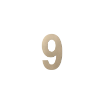 GPF9809.A4 champagne huisnummer 9/ 150mm