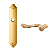 1020L Lord deurkruk op langschild PC92 linkswijzend, satinmessing/messing gepolijst 