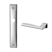 1030L Link deurkruk op schild BB56 linkswijzend, chroom