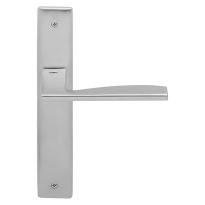 1030R Link deurkruk op schild PC72 rechtswijzend, satinchrome