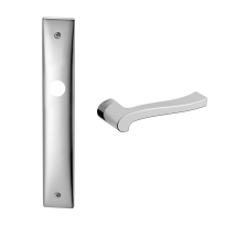 1070 Ola deurkruk op schild PC85, chroom