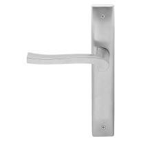1070L Ola deurkruk op schild linkswijzend, satinchrome