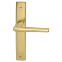 1080 Isi deurkruk op schild WC55/8, satinmessing