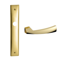 1130 Mitos deurkruk op schild WC72/8, messing gepolijst