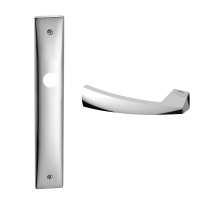 1130L Mitos deurkruk op schild PC85 linkswijzend, chroom