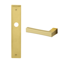 1160L Telis deurkruk op schild PC92 linkswijzend, satinmessing