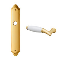 1200L Melody deurkruk op langschild BB72 linkswijzend, 24k Goud