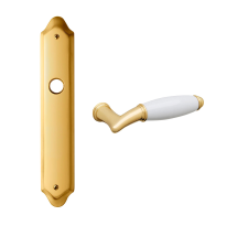 1200R Melody deurkruk op langschild BB56 rechtswijzend, 24k Goud