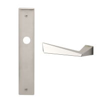 1250L Piramid deurkruk op schild PC85 linkswijzend, mat nikkel