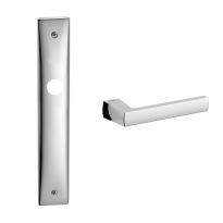 1290 Fan deurkruk op schild WC72/8, chroom