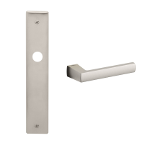 1290 Fan deurkruk op schild WC72/8, satinchrome