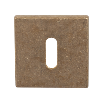 1291/B sleutelrozet 50x50x6mm messing getrommeld