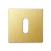1291/B sleutelrozet 50x50x6mm satin messing