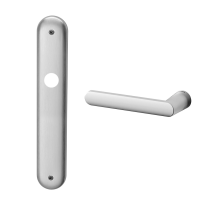 1300L Zante deurkruk op schild PC92 linkswijzend, satinchrome