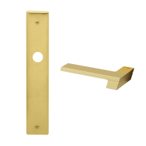 1370L Jet deurkruk op schild PC85 linkswijzend, satinmessing