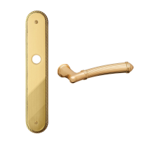 1510 Aurora deurkruk op langschild WC55/8, 24k Goud