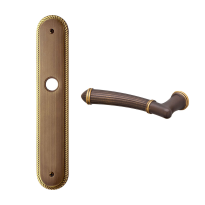 1510L Aurora deurkruk op langschild blind linkswijzend, matbrons