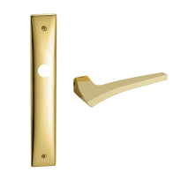 1630 Astrid deurkruk op schild WC72/8, messing gepolijst