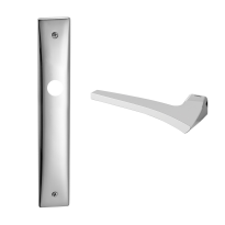 1630L Astrid deurkruk op schild PC55 linkswijzend, chroom