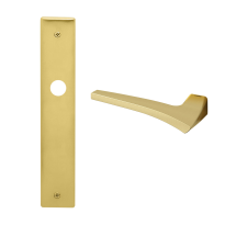 1630L Astrid deurkruk op schild PC85 linkswijzend, satinmessing