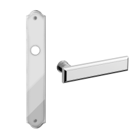 1740 Kuki deurkruk op schild BB72, chroom