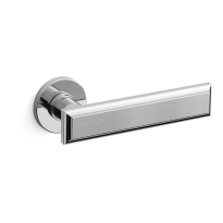 1741 Kuki deurkruk op rozet, chrome/satinchrome