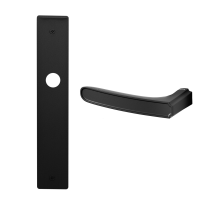 1870L Frame Q deurkruk op schild blind linkswijzend, mat zwart