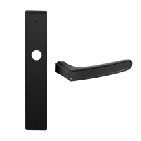 1870R Frame Q deurkruk op schild blind rechtswijzend, mat zwart