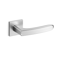 1871 Frame Q deurkruk op rozet, satinchrome/chrome 