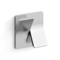 1950 schuifdeurkom/knop, satinchrome
