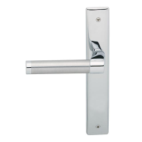 360L Tuc deurkruk op langschild BB56 linkswijzend, chrome/satinchrome