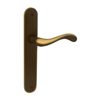 450 Ande deurkruk op langschild WC72/8, matbrons