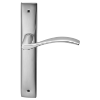 710R Zen deurkruk op langschild PC55 rechtswijzend, satinchroom/chroom