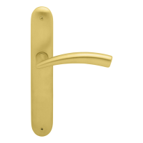 770 Nadir deurkruk op schild WC72/8, satinmessing