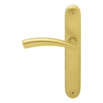 770L Nadir deurkruk op schild linkswijzend, satinmessing