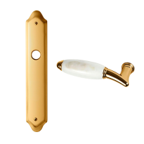 8000L Paros deurkruk op langschild PC92 linkswijzend, 24k Goud