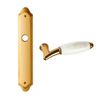 8000R Paros deurkruk op langschild PC92 rechtswijzend, 24k Goud