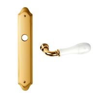 8010 Naxos deurkruk op langschild, 24k Goud