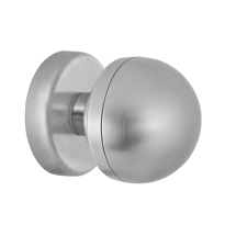 854 voordeurknop op rozet vast, chrome/satinchrome