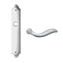 980 Plisse deurkruk op langschild BB72, chroom