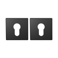 BLA902-R2 zwart egaal cilinderrozet vierkant 53x8mm