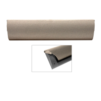 Cubic Colors briefplaat binnen met kunststof houder en luxe RVS klep in finish Mocca blend