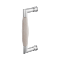 Deurgreep ton model Ika RVS geborsteld met eiken whitewash 157x62mm