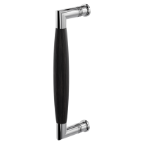 Deurgreep ton model Ika RVS gepolijst met ebbenhout 207x63mm