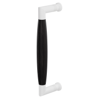 Deurgreep ton model Ika wit met ebbenhout 207x63mm