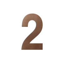 GPF Bronze blend huisnummer 2 XL, 250 mm
