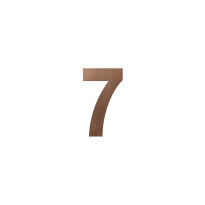 GPF Bronze blend huisnummer 7, 150 mm