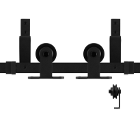 GPF0560.61 Dubbel schuifdeursysteem Osa zwart 183 cm